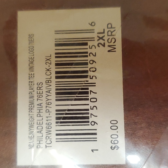 MITCHELL & NESS NBA premium vintage Allen iverson tee Black 2XL - Picture 8 of 16